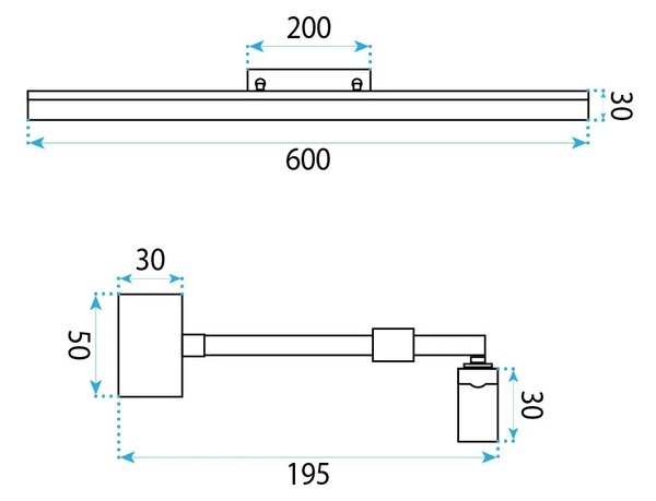 LED аплик за баня APP1876-1W 60cm BRUSH GOLD