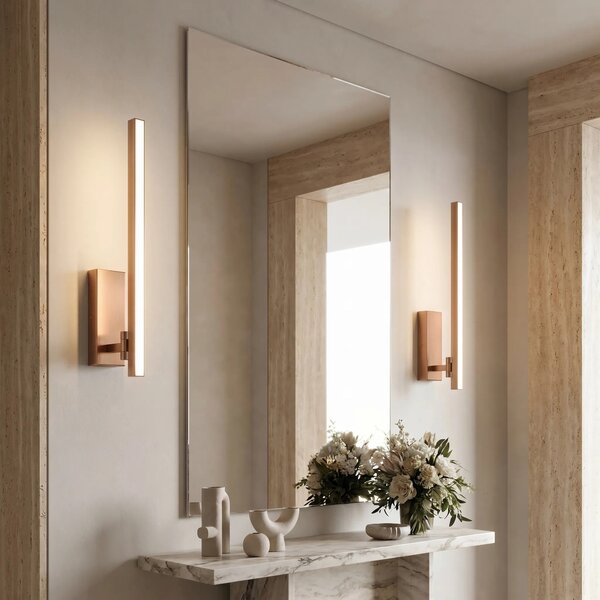 LED аплик за баня SWE038-1W 60cm BRUSH COPPER
