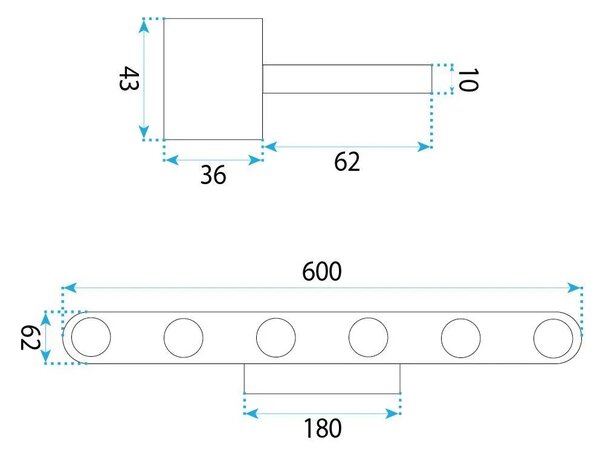 LED аплик за баня SWE055-W BLACK