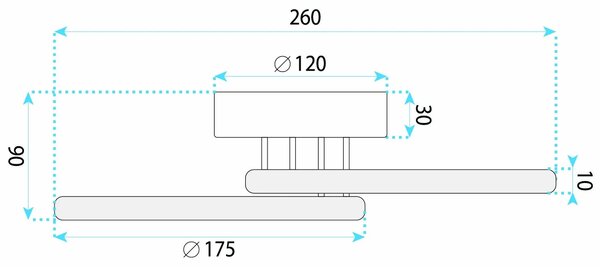 LED плафон LHJ121-C Черен