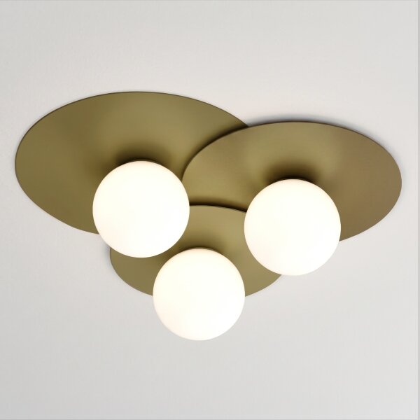 Плафон FLAT 3xE27/15W/230V 55x60 cm златист