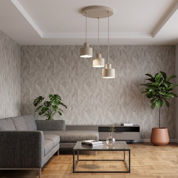 Полилей на кабел PARKLA 3xE27/15W/230V бежов