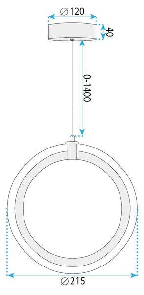 LED висящ плафон LHJ126-W Хром