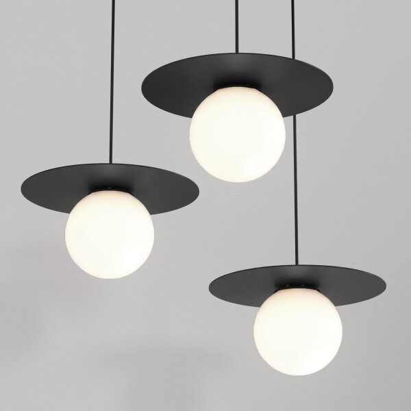 Полилей на кабел FLAT 3xE27/15W/230V черен