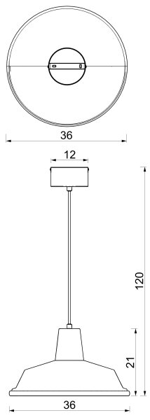 Полилей на кабел CLASS 1xE27/15W/230V кремав