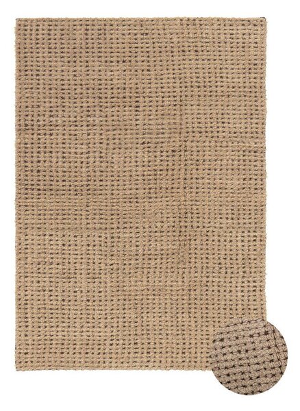 Ръчно изработен вълнен килим подходящ за пране в естествен цвят 80x140 cm Unexpected Wool – Lorena Canals