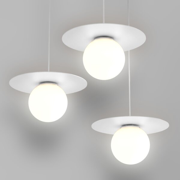 Полилей на кабел FLAT 3xE27/15W/230V бял