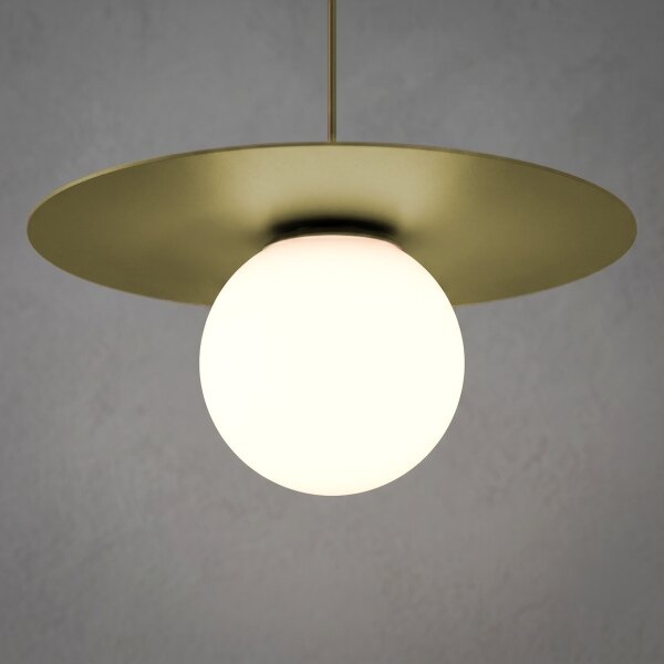 Подвесна лампа на кабел FLAT 1xE27/15W/230V златна