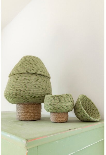 Зелена текстилна детска кошница за играчки ø 25x36 cm Big Tree – Lorena Canals