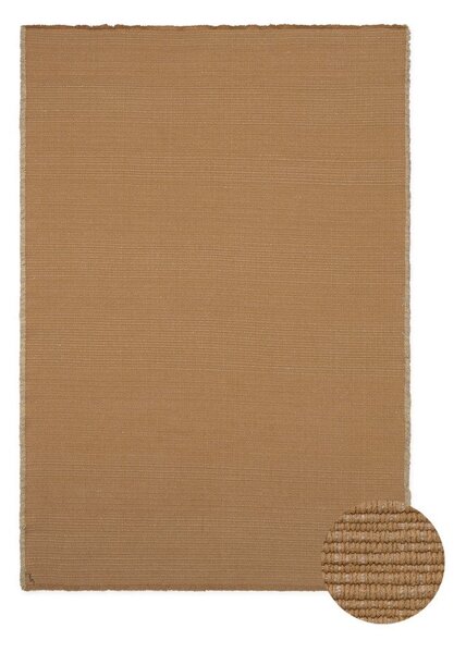Ръчно изработен памучен килим в цвят жълта охра 140x200 cm Handloom – Lorena Canals