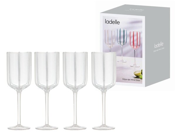 Чаши за вино в комплект от 4 бр. 350 ml Stripe – Ladelle