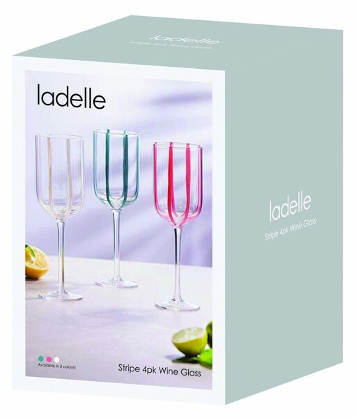 Чаши за вино в комплект от 4 бр. 350 ml Stripe – Ladelle
