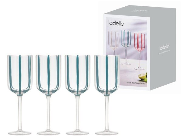 Чаши за вино в комплект от 4 бр. 350 ml Stripe – Ladelle