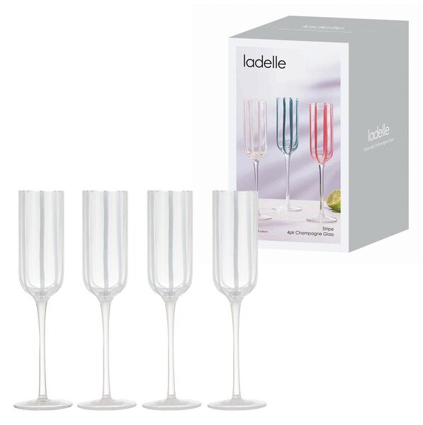 Чаши за шампанско в комплект от 4 бр. 180 ml Stripe – Ladelle