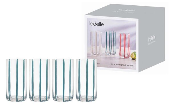 Стъклени чаши в комплект от 4 бр. 450 ml Stripe – Ladelle