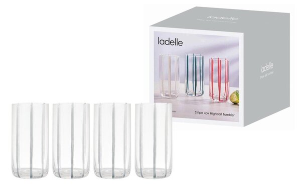 Стъклени чаши в комплект от 4 бр. 450 ml Stripe – Ladelle