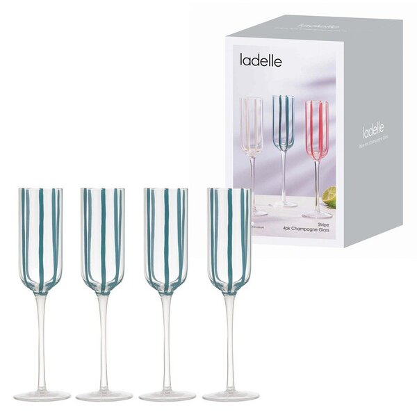 Чаши за шампанско в комплект от 4 бр. 180 ml Stripe – Ladelle