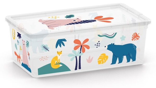 Бяла пластмасова детска кутия за съхранение 34x19x12 cm C Box Style – KIS