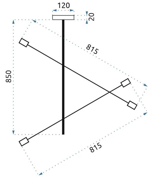 Пендел ДВЕ РАМЕНА, РЕГУЛИРУЕМА APP479-4C