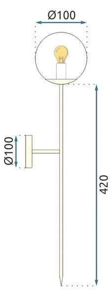 Аплик Gold 52cm APP578-1W