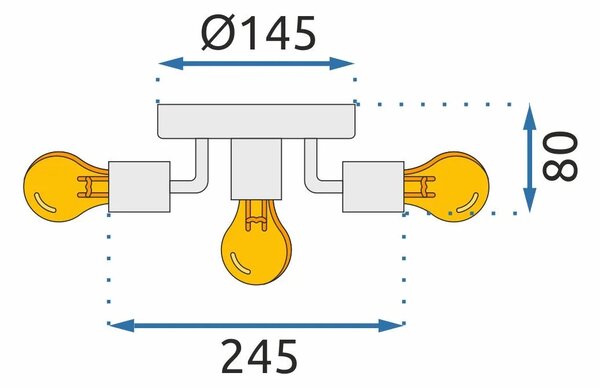 Плафон Reflektor Metal Gold APP708-5c