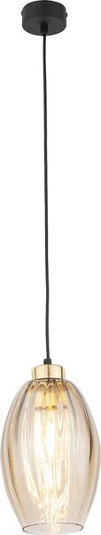 LED полилей на кабел SEBO 1xE27/15W/230V черен/димно-бежов