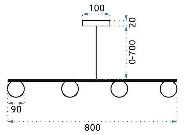 Лампа APP675-4CP