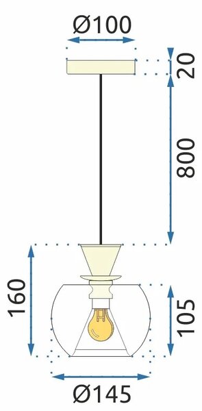 Пендел сфера Gold APP902-1CP