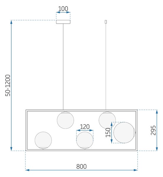 Плафон APP1020-5CP