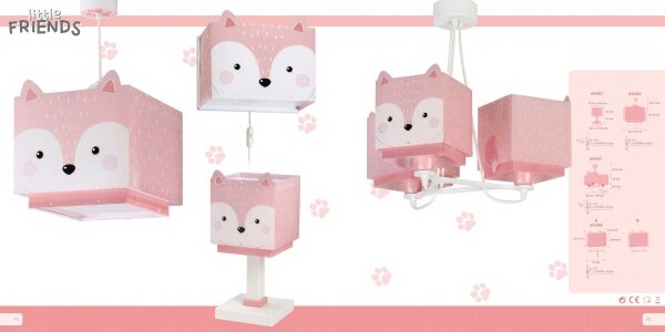 Dalber 64582 - Детски полилей LITTLE FOX 1xE27 / 60W / 230V
