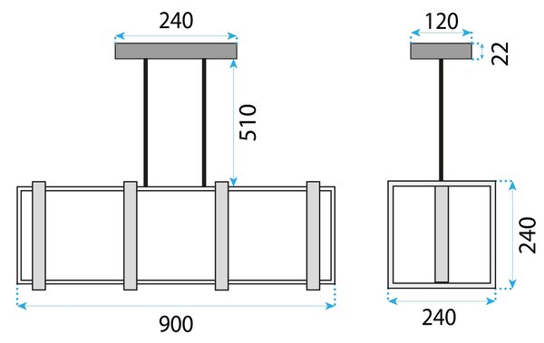 Плафон Geometrical APP1583-4CP