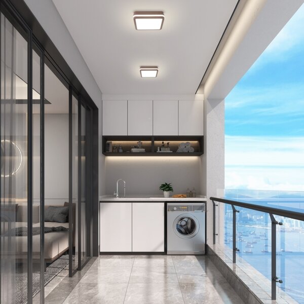 Brilagi -LED Външно таванно осветително тяло BENE LED/18W/230V 21,5x21,5 cm кафяво IP54