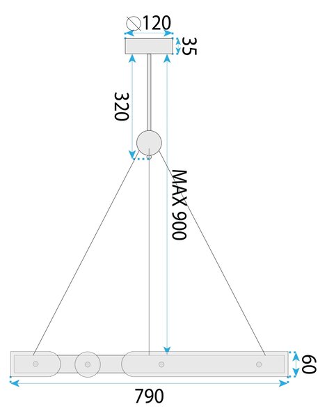 Лампа LED APP1549-cp Gold + Remote Control