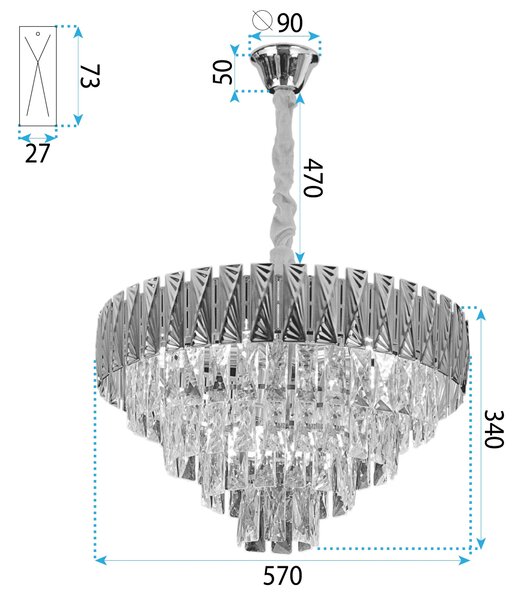 Пендел Cristal G060-CP 60CM
