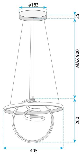 Висяща LED лампа G066-CP Gold