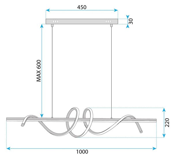 Висяща LED лампа G065-CP Gold