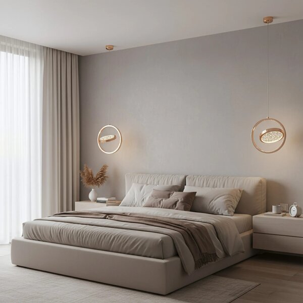 Висяща Кристална Лампа LHJ106-1CP LIGHT ROSE GOLD
