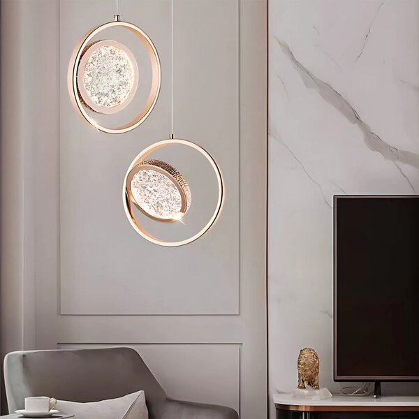 Висяща Кристална Лампа LHJ106-1CP LIGHT ROSE GOLD