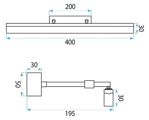 LED аплик за баня APP1878-1W 40cm BLACK