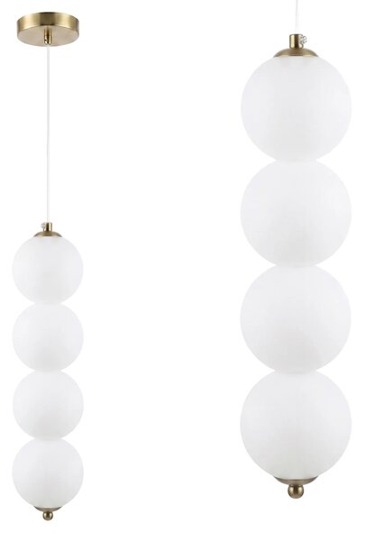 LED висящ полилей LHJ118-4CP четкано злато