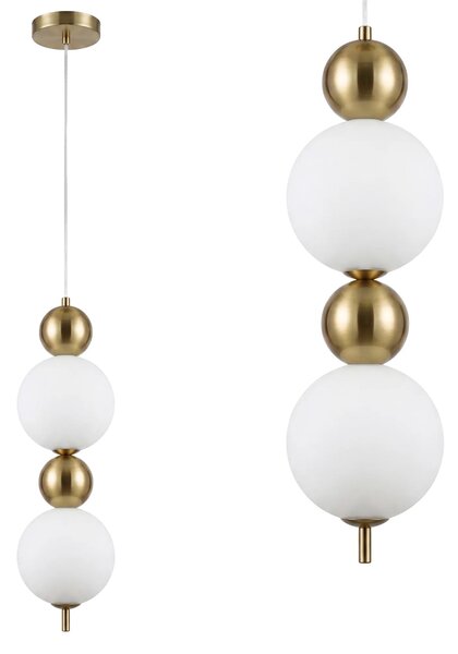 LED висящ полилей LHJ116-2CP четкано злато