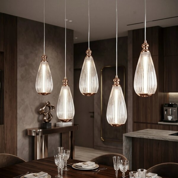 Висяща таванна лампа LHJ120-CP light rose gold