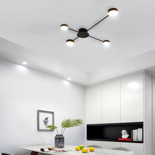Плафон с 4 рамена BLACK LED APP519-4C