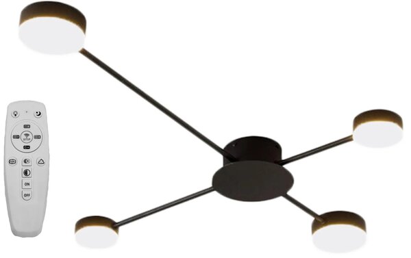 Плафон с 4 рамена BLACK LED APP519-4C