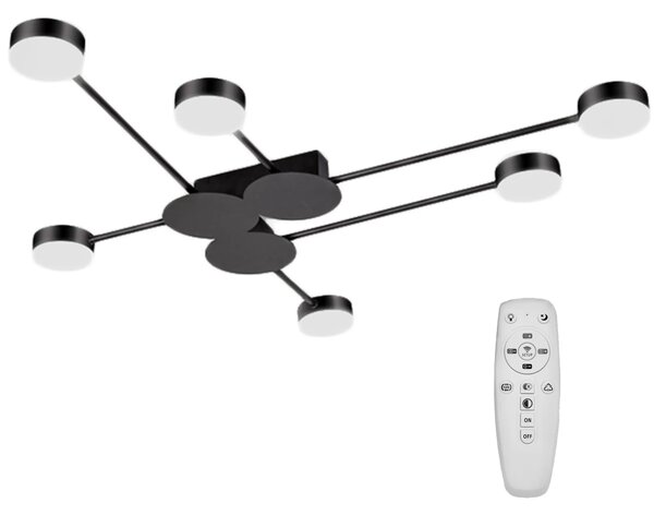 Плафон с 6 рамена BLACK LED APP521-6C