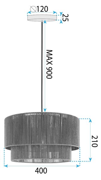 Пендел APP1836-1CP NATURE BLACK