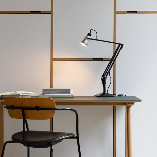 Anglepoise Настолна лампа Original 315, сребристо-черна, Черен, кабинет / офис, Алуминий, Дизайн