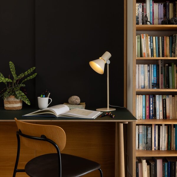 Anglepoise Настолна лампа тип 80 T1, бежова, 48 см, метал, Бежов, Дневна/трапезария, Алуминий, Дизайн