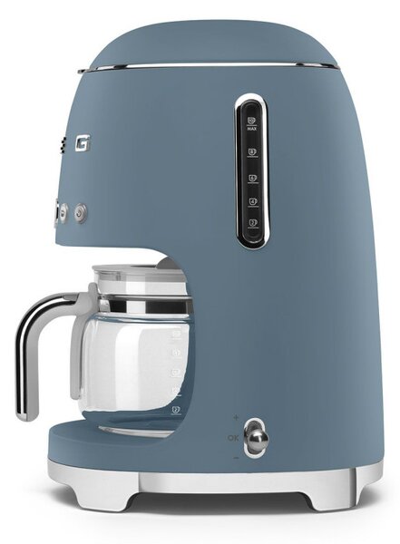 Кафемашина Smeg DCF02SBMEU, 1050 W, 1.4 л, Кана 1.25 л, До 10 чаши, Система против кипене, Буреносно синьо