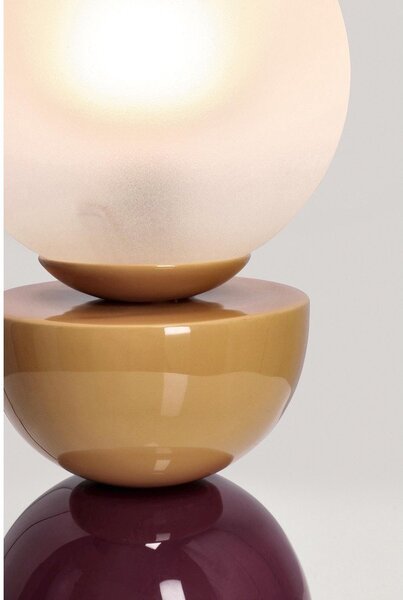 Метална настолна лампа със стъклен абажур (височина 33 cm) Malton – Bizzotto